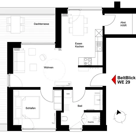 公寓 Beltblick 29 - Moderne Und Barrierefreie Mit Dachterrasse Und Meerblick